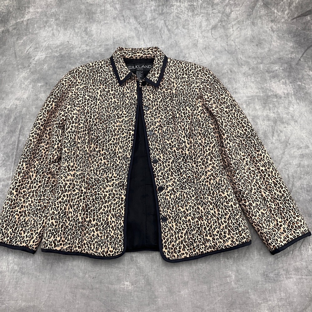 Silk Land Jacket Women Petite Small Leopard Silk Mob Wife Quilt Casual Comfort